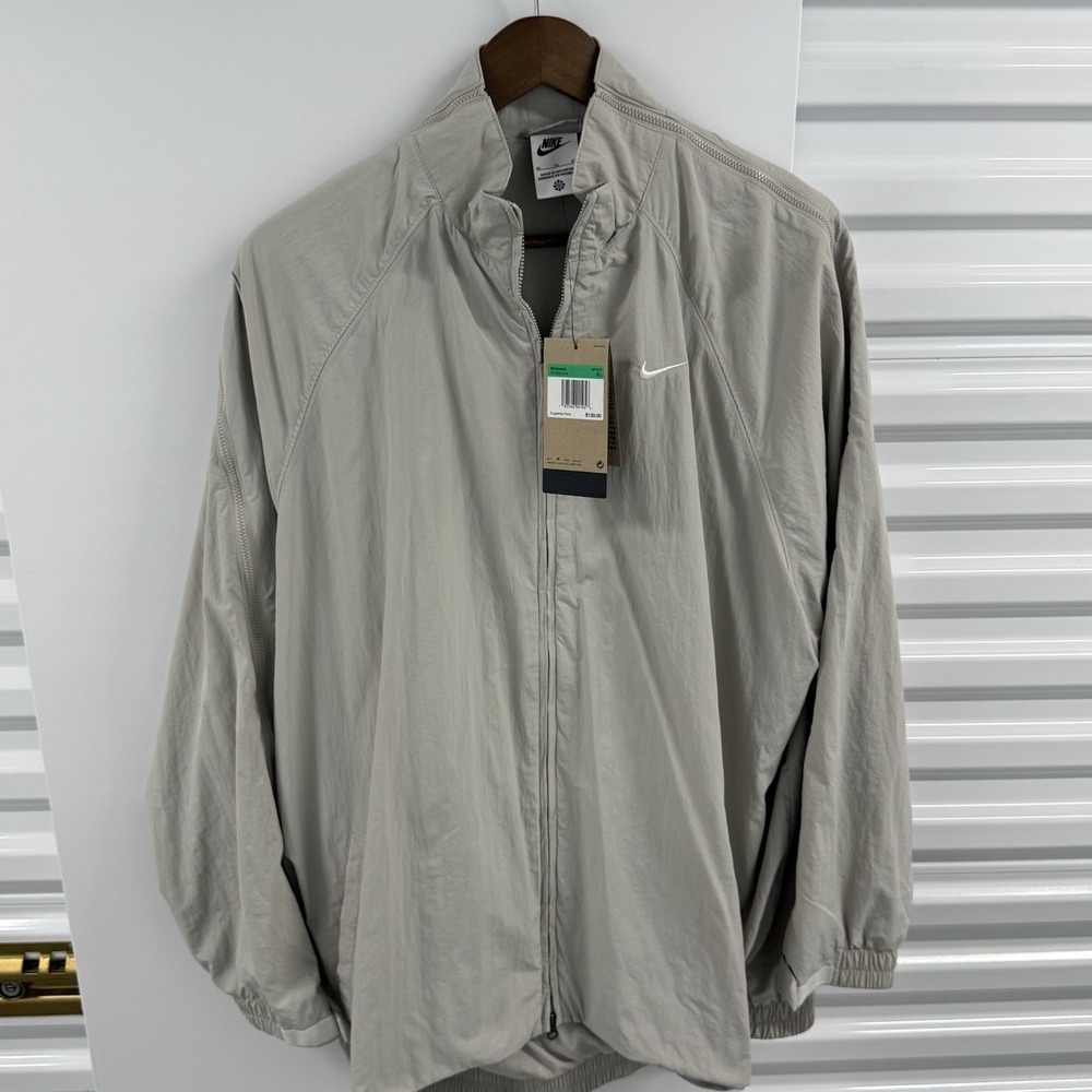 NWT Nike Sportswear Womens XL Oversized Repel Zip Jacket Light Iron Ore FV7535